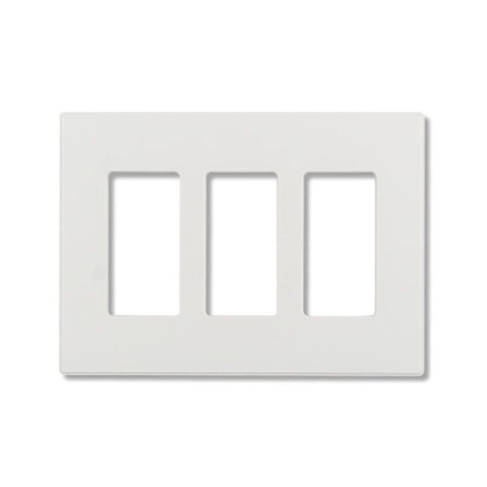 Decorator Wallplate - 3 Gang - Screwless - White - Plastic - V2