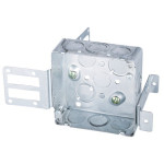 52151-KSSX - 4’’ Square Shallow Steel Stud Mount Junction Box 21 cu.in