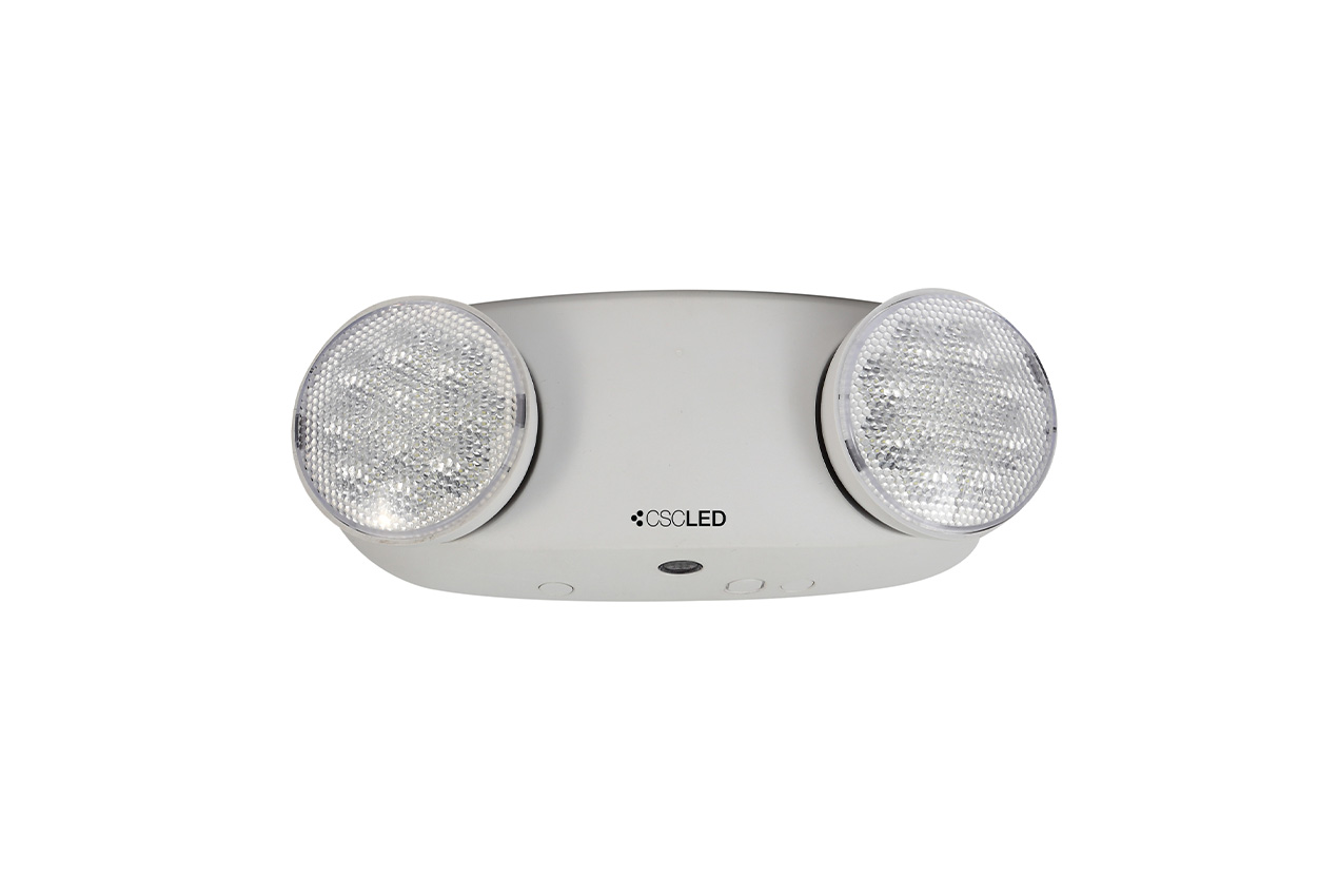 EML Emergency Lighting - Dual Head - Self-Powered - 2x2W Heads - 120-347V - Thermoplastic - White - 5 Year Warranty
