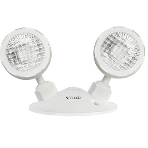 EML ÉCLAIRAGE D'URGENCE - TÊTE DÉPORTÉE - 2X5W - 6-24VDC - THERMOPLASTIQUE - BLANC