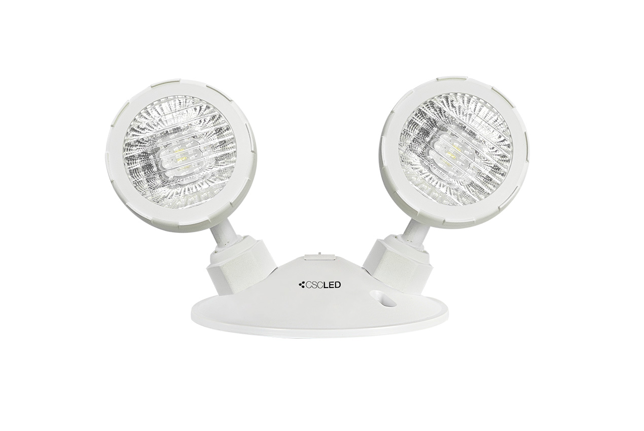EML Emergency Lighting - Remote Head - 2x5W Heads - 6-24VDC - Thermoplastic - White - 5 Year Warranty