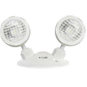 EML ÉCLAIRAGE D'URGENCE - TÊTE DÉPORTÉE - 2X7W - 6-24VDC - THERMOPLASTIQUE - BLANC