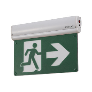 ENSEIGNE DE SORTIE D'URGENCE LED CSC - PICTOGRAMME HOMME QUI COURT - POWER SUPPLY AUTONOME - 120-347V - ÉCLAIRAGE PAR