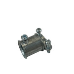 EMT to Flex Coupling Connector 1/2" (EMT) 3/8" (FLEX) - Die-Cast Zinc - V1