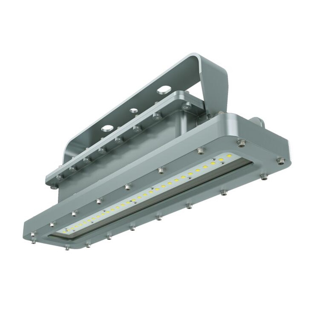 Linear 4ft Explosion-proof C1D1 120-277V 4FT 60W 5000K grey finish clear lens