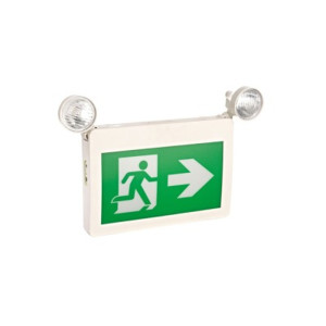 Combo Plastic Running Man sign + 2 Head + Battery backup - 5W - 120-347V - V1