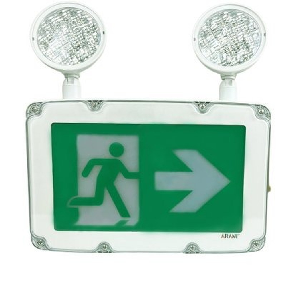 Weatherproof Combo Plastic Running Man sign + 2 Head - 5W - 120-347V - V1