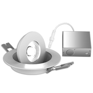 FLP4-10W-30K - ROND - DEL 10W - 750 LUMENS. ANGLES DE FAISCEAU 110°. 47/8 DIAM. X 7/8 H. TROU À PERCER DE 41/4 OU 41/8.