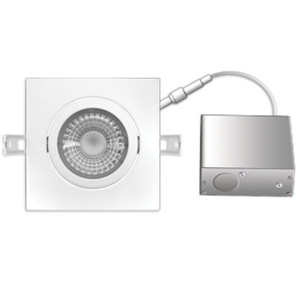 LUMINAIRE ENCASTRÉ LED ROND ORIENTABLE LUMIFARO 10W 3000K 750LM - FLP4G-10W-30K - BLANC/NOIR