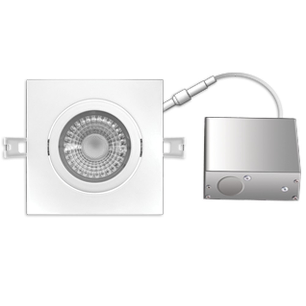 FLP4G-10W-40K - ROND - ORIENTABLE - DEL 10W - 750 LUMENS. ANGLE DE FAISCEAU 38°. 47/8 DIAM. X 15/8 H. TROU À