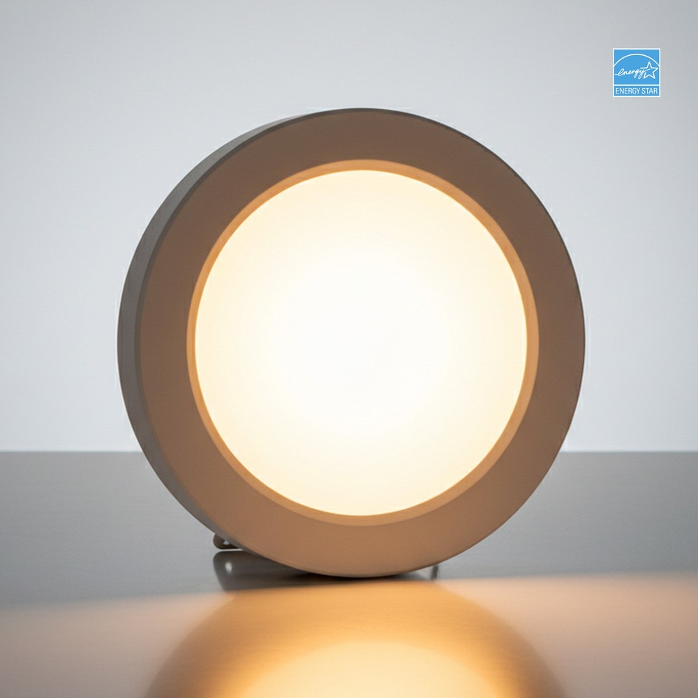 12" FLUSH MOUNTS WITH ADJUSTABLE CCT. 24W - 1950LMNS - 120V TRIAC DIMMING (2700K - 3000K - 3500K - 4000K - 5000K)