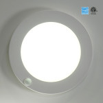 5 INCH LED FLUSH MOUNT WITH BUILT IN MOTION SENSOR. 10W -600LUMENS - 5CCT - CRI80 - 120V TRIAC DIMMING