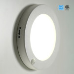 7 INCH LED FLUSH MOUNT WITH BUILT IN MOTION SENSOR.15W - 1000LUMENS - 5CCT - CRI80 - 120V TRIAC DIMMING