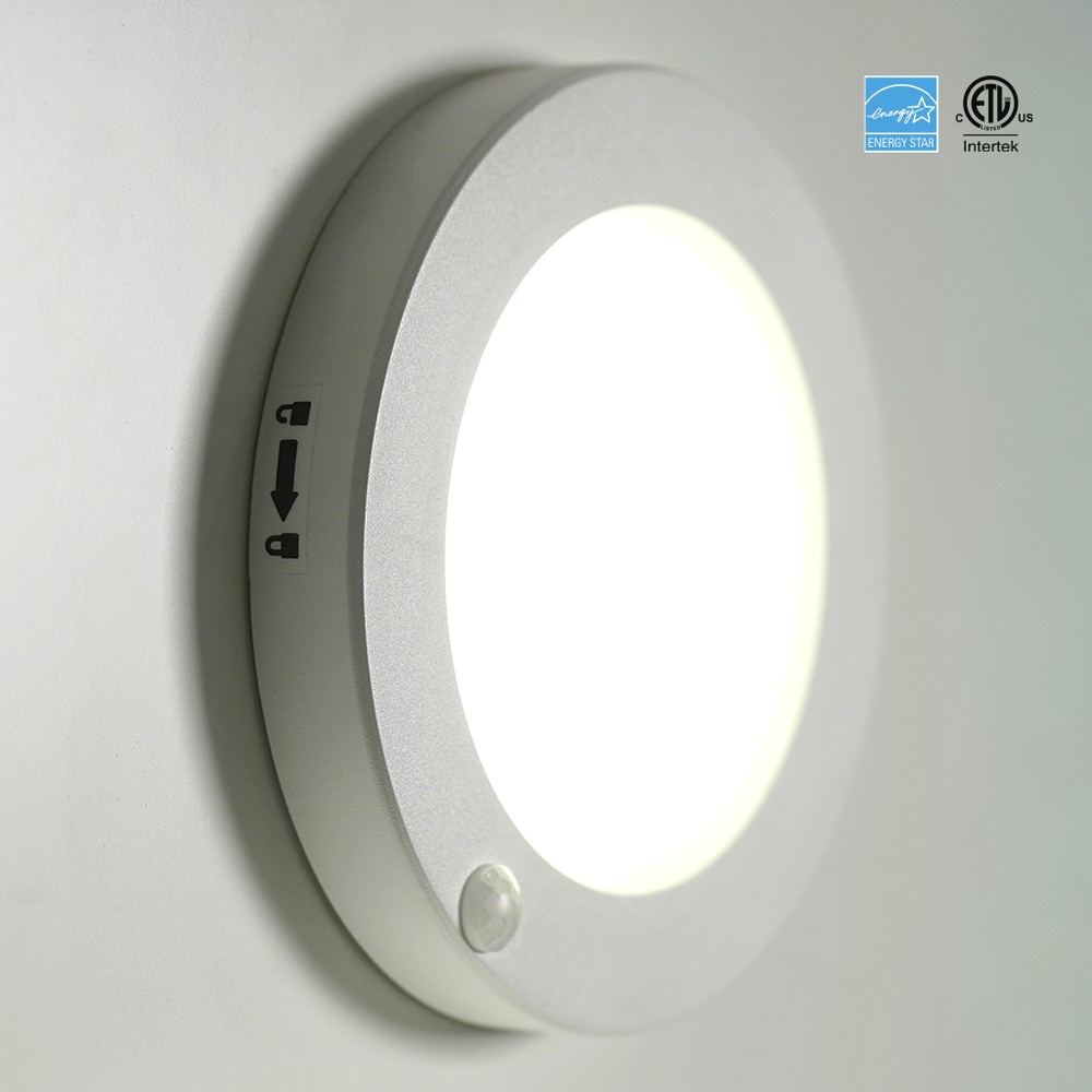 7 INCH LED FLUSH MOUNT WITH BUILT IN MOTION SENSOR.15W - 1000LUMENS - 5CCT - CRI80 - 120V TRIAC DIMMING
