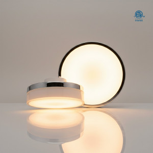 PLAFONNIER LED ENCASTRÉ 5" IP65 USAGE EXTÉRIEUR - CCT AJUSTABLE 10W 800LM 120V DIMMABLE - CHROME