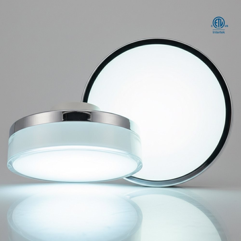 PLAFONNIER LED ENCASTRÉ 12 PO IP65 EXTÉRIEUR EMPLACEMENT HUMIDE - CCT RÉGLABLE 22W 1700LM DIMMABLE 120V TRIAC