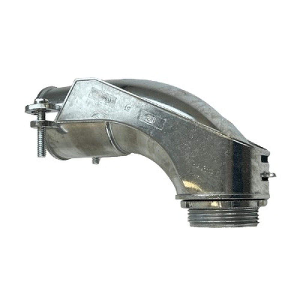 Metal Conduit Squeeze Connector 1 1/2" - 90 Deg - Die-Cast Zinc - V1