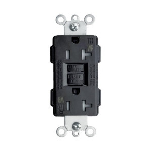 GFCI Safety Outlet - 15 amp - 125V - Black - V2