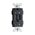 GFCI Safety Outlet - 20 amp - 125V - Black - V2