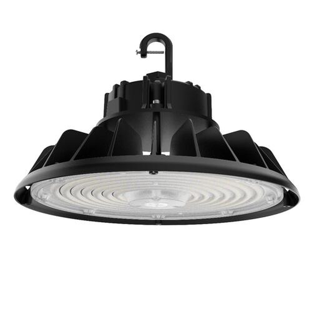 UFO HIGHBAY V3 240-200-150W 120-347V 50K BLACK CLEAR 90 DEG. MOTION BASE DIM 0-10V DLC PREMIUM - DLC ID