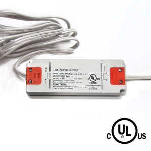 30W - 12V PLUG STYLE POWER SUPPLY - 1.8M (6’). INDOOR RATED - 120V AC INPUT - 12V DC OUTPUT - CLASS 2