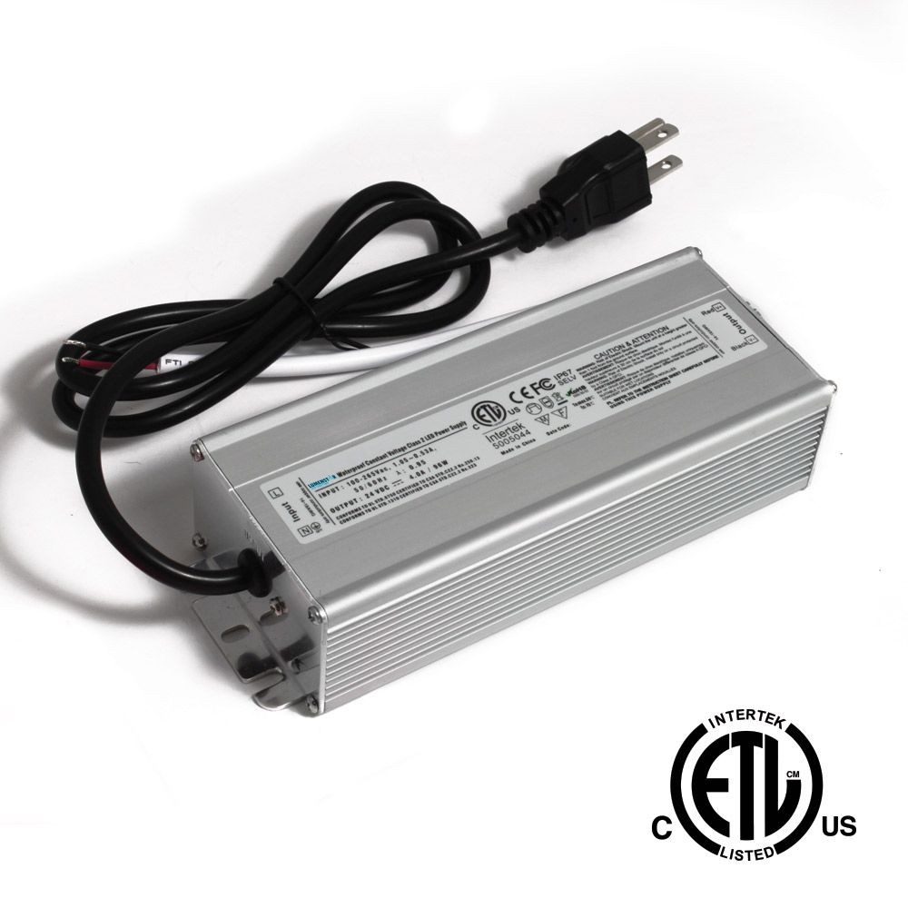 96W - 12V PLUG STYLE POWER SUPPLY - 0.9M (3’) OUTDOOR RATED - 100-265V AC INPUT - 12V DC OUTPUT