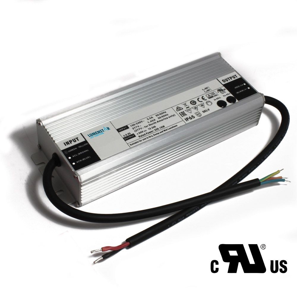 320W - 24V POWER SUPPLY - 100-277V AC INPUT - 24V DC OUTPUT - WET LOCATION RATED - UL APPROVED