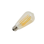 VINTAGE FILAMENT LED LIGHT BULB - ST64 - E26 BASE - GLASS - 120V AC - 5W - 2200K WARM WHITE - UL APPROVED