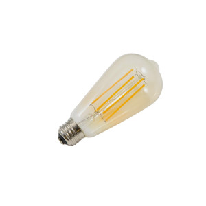VINTAGE FILAMENT LED LIGHT BULB - ST64 - E26 BASE - GLASS - 120V AC - 5W - 2200K WARM WHITE - UL APPROVED