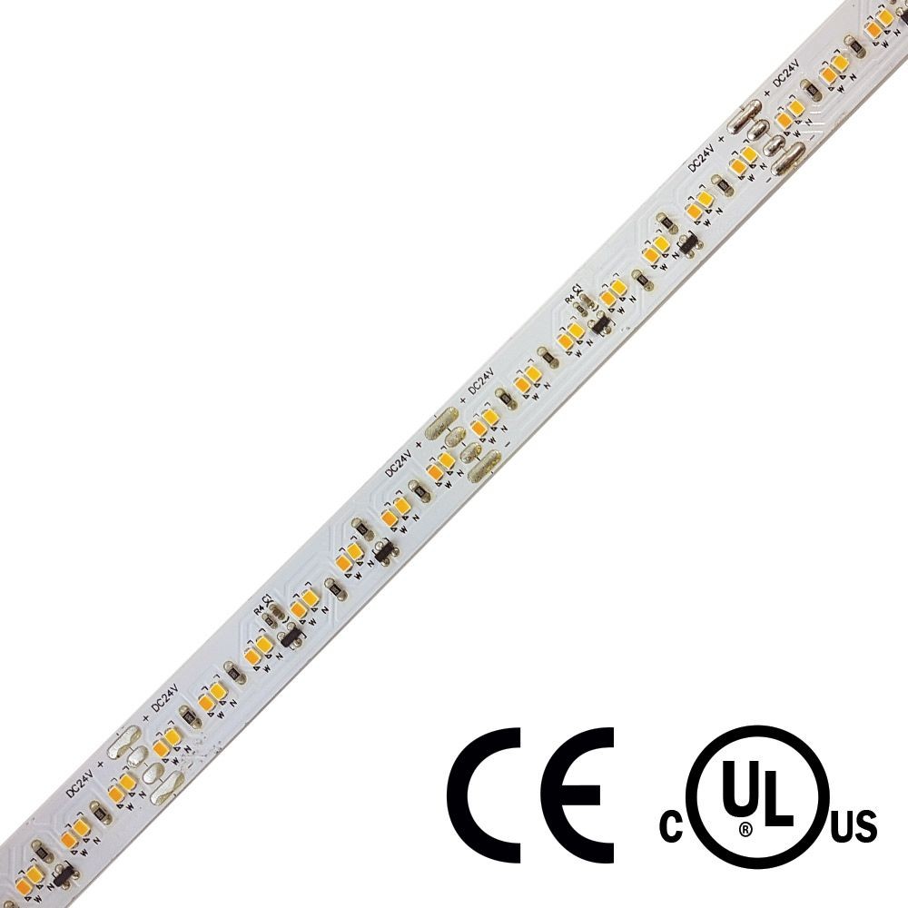 INDOOR - 24V - 2016 CHIP - DIM TO WARM LED TAPE - 5M (16.4') - 5.5W/FT (18W/M) - 224 LEDS/M - CRI 90 - DTW