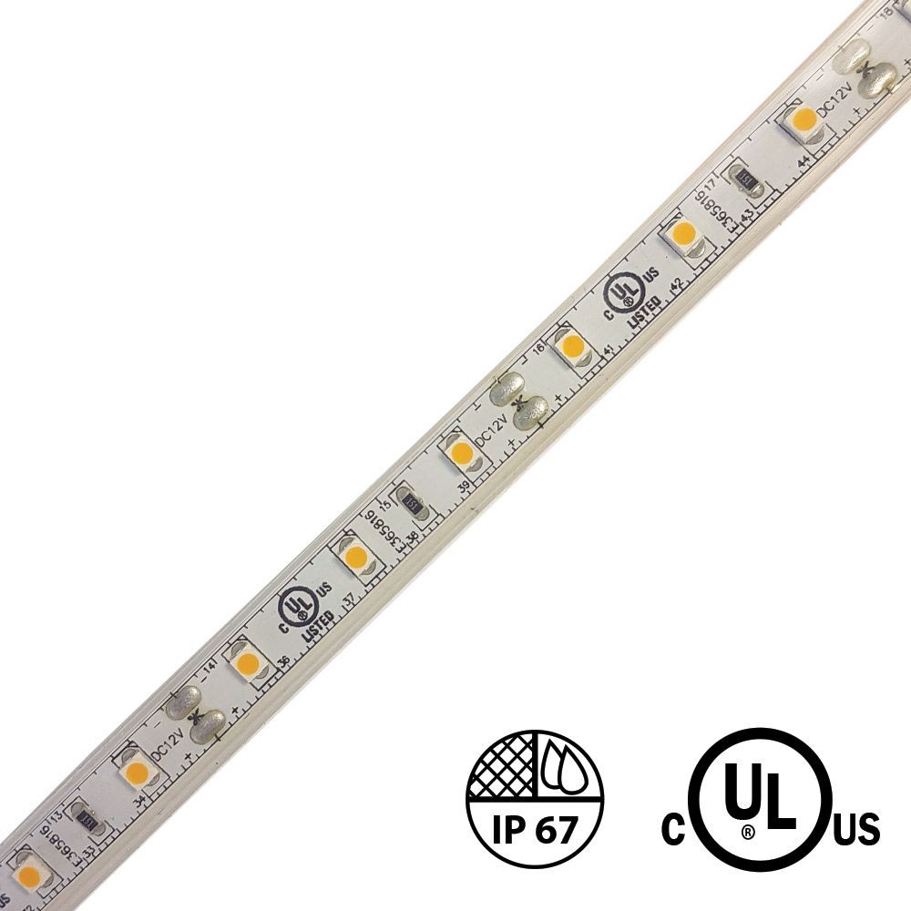 OUTDOOR. 24V DC - 3528 LED TAPE - 10M (33') - 1.5W/FT (4.8W/M) - 60 LEDS/M - CRI 90 - DIMMABLE - 3K