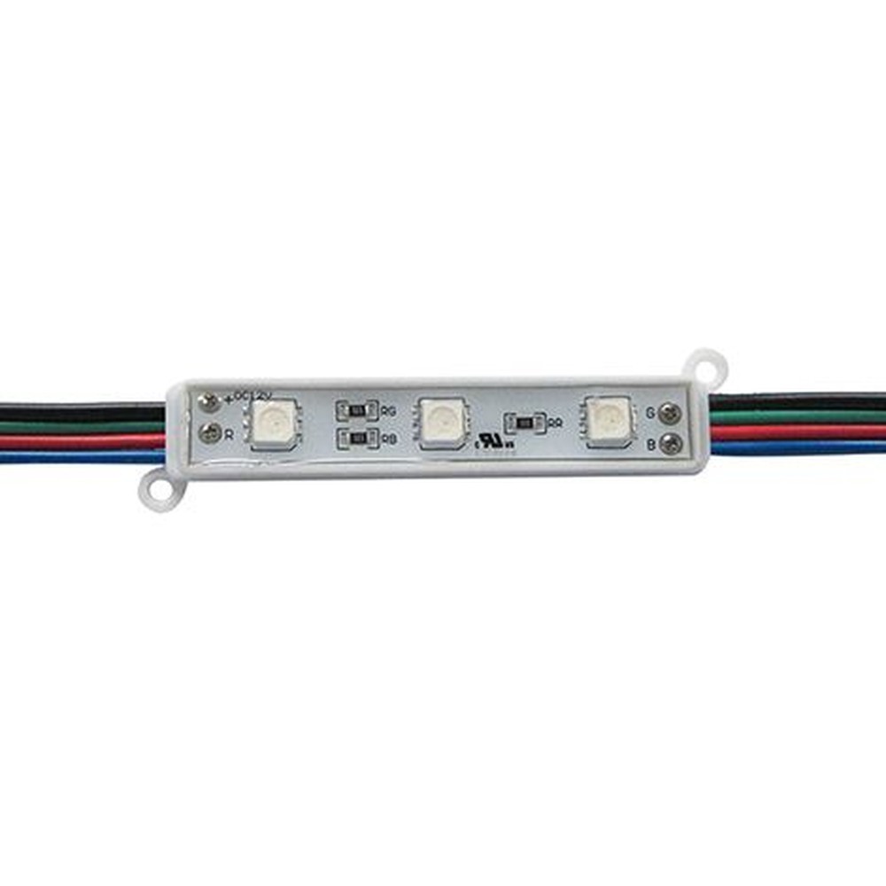 LED SIGN MODS - 3 RGB - 12V DC - 25 MODS/STRING (12.5') - 0.75W/MOD - 75 LUMENS/MOD - RGB