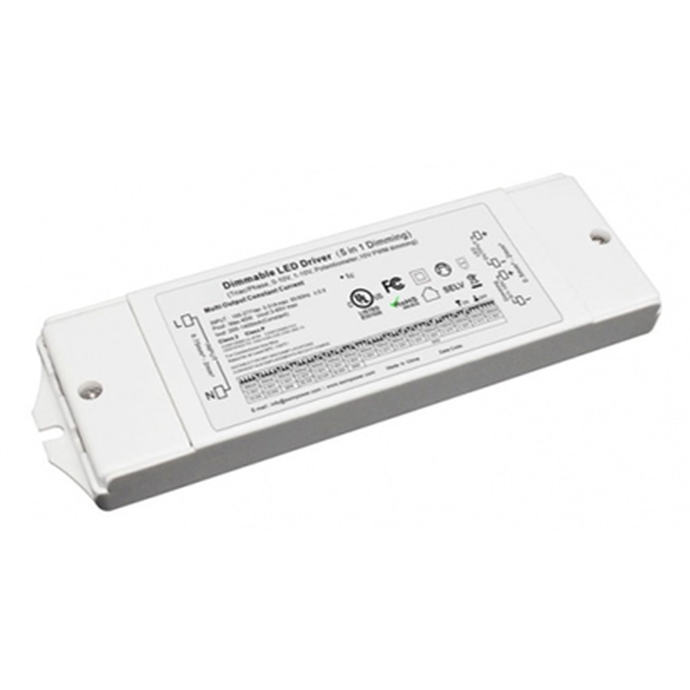 40W MAX - 0-10V / 1-10V DIMMING - INPUT 100-277V AC - OUTPUT: VARIABLE CONSTANT CURRENT 300MA - 1400MA - CULUS