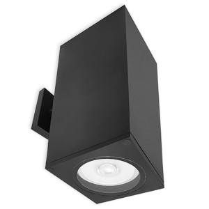 LWL-UDS30-PH - CARRÉ - ÉCLAIRAGE VERS LE BAS ET LE HAUT - POUR PAR30 OU PAR20 NON INCLUSE - VERRE PROTECTEUR