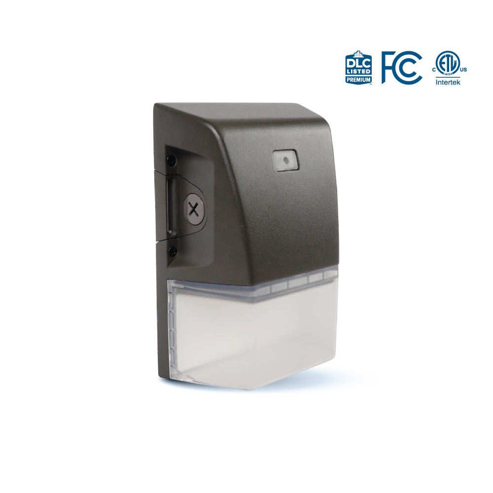 MINI LED WALL PACK WITH BUILT-IN PHOTOCELL - 3CCT (3000K - 1000K - 1000K) AND WATTAGE (15W - 10W AND 25W)