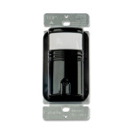 Wall motion sensor PIR 3 Way with Neutral - Max 800W - 120V - Black - V2