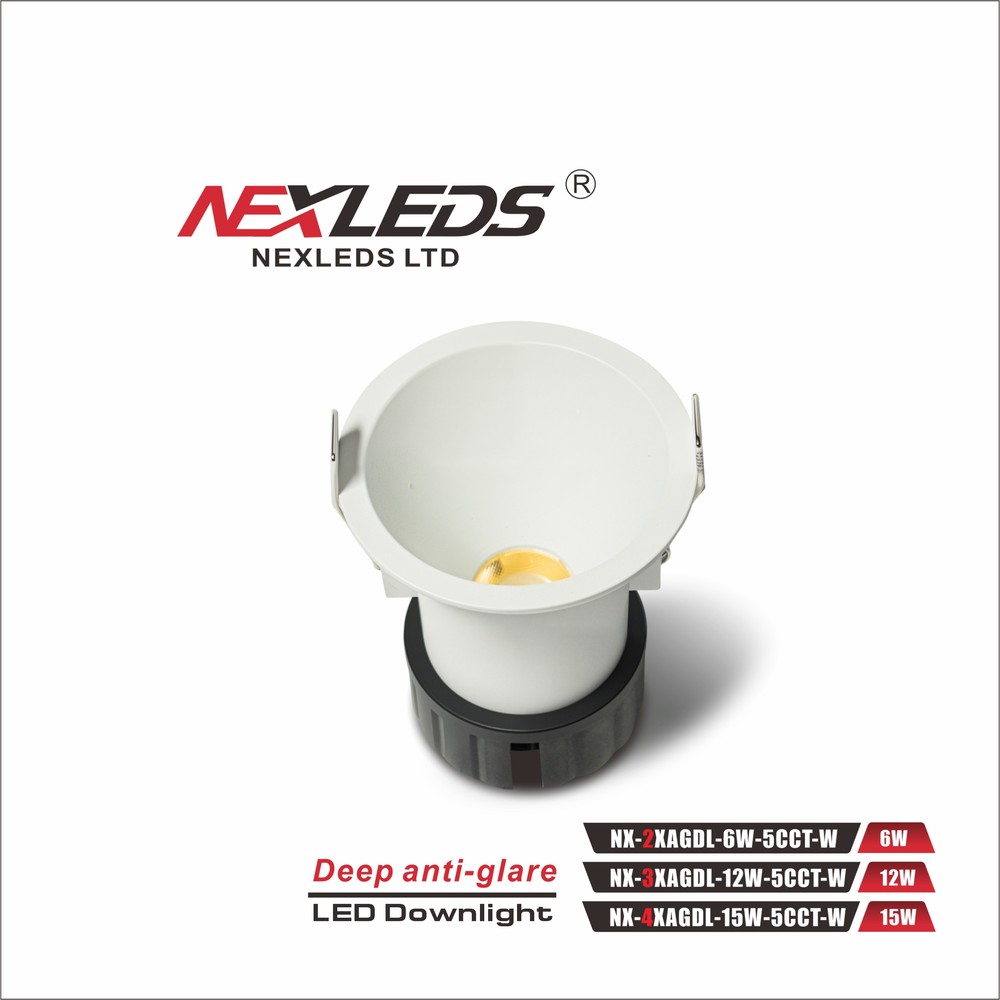 DEEP ANTI-GLARE LED DOWNLIGHT (NX-3XAGDL-12W-5CCT-W)