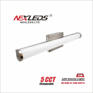 LED LONG CYLINDRICAL VANITY LIGHTBRUSHED NICKEL