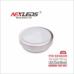PIR Sensor Single  Ring LED Flush Mount