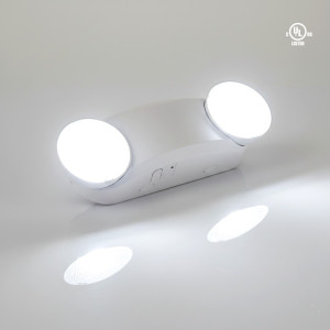 2W DUAL HEAD EMERGENCY LIGHT - 120-347V - 120 MINUTES EMERGENCY DURATION - 6500K