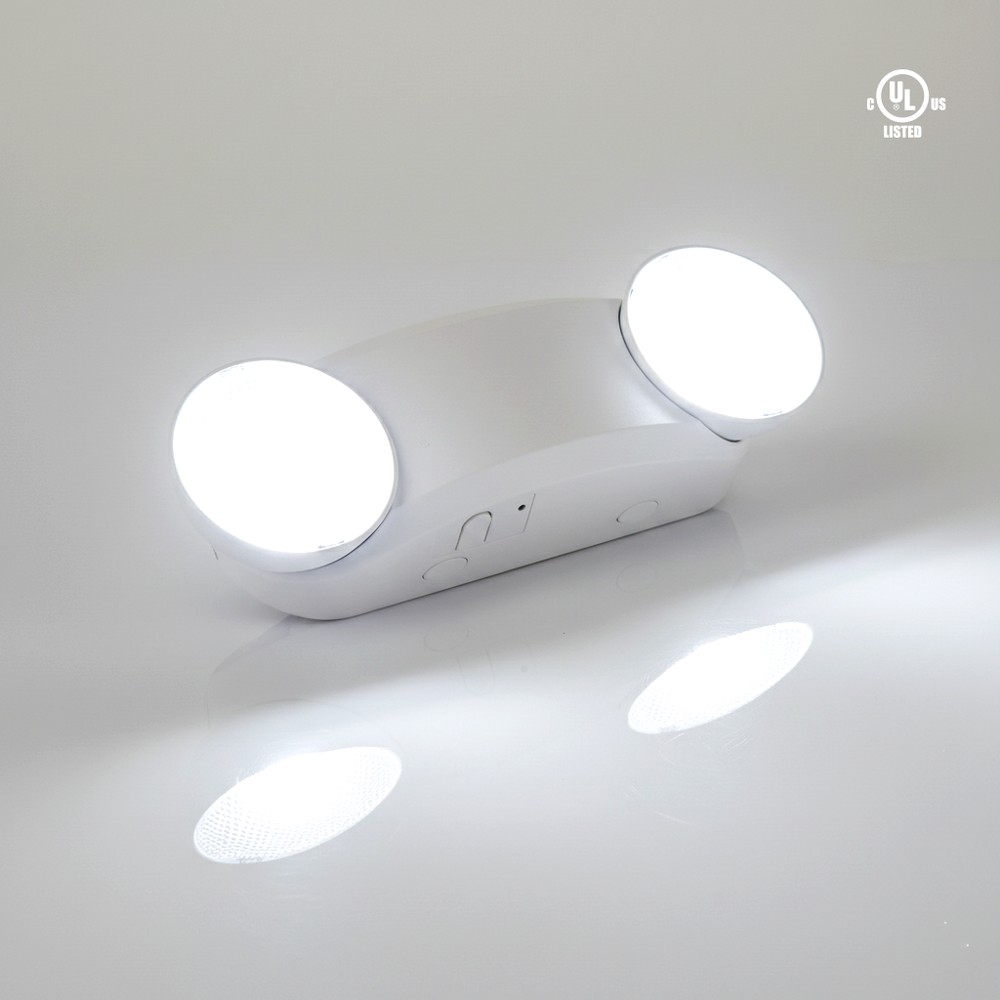 2W DUAL HEAD EMERGENCY LIGHT - 120-347V - 120 MINUTES EMERGENCY DURATION - 6500K