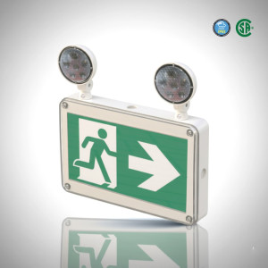 WET RATED 4W LED COMBINATION OF RUNNING MAN AND EXIT SIGN WITH 120 MINUTES BACKUP TIME.
