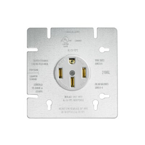 50 AMP Outlet - 125-250V - 3 pole 4-wire ground - NEMA 14-50R - White - V2