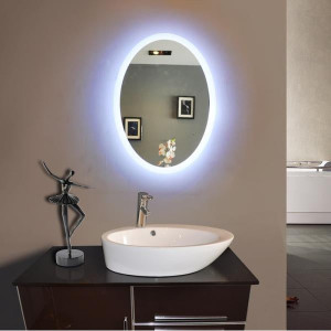 FROSTED OVAL BACKLIT LED MIRROR