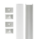 Aluminium Extrusion - Slim Square - With Accessories - 8ft Kit - Frosted