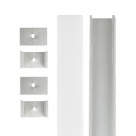 Aluminium Extrusion - Square-Wide - With Accessories - 8ft Kit - White