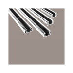 SURFACE MOUNTED CEILING OR BASEBOARD ALUMINUM PROFILE 9836M WITH PC COVER 10FT WHITE