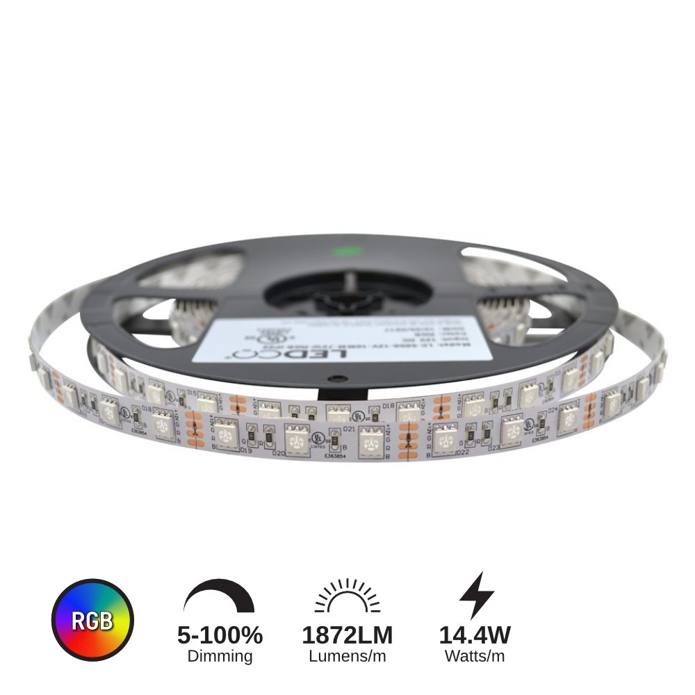 LED STRIP 14.4W/M 24V 72W (RGB) IP22