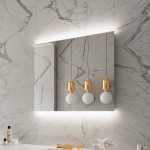 FROSTED RECTANGLE BACKLIT LED MIRROR 48X28 60K