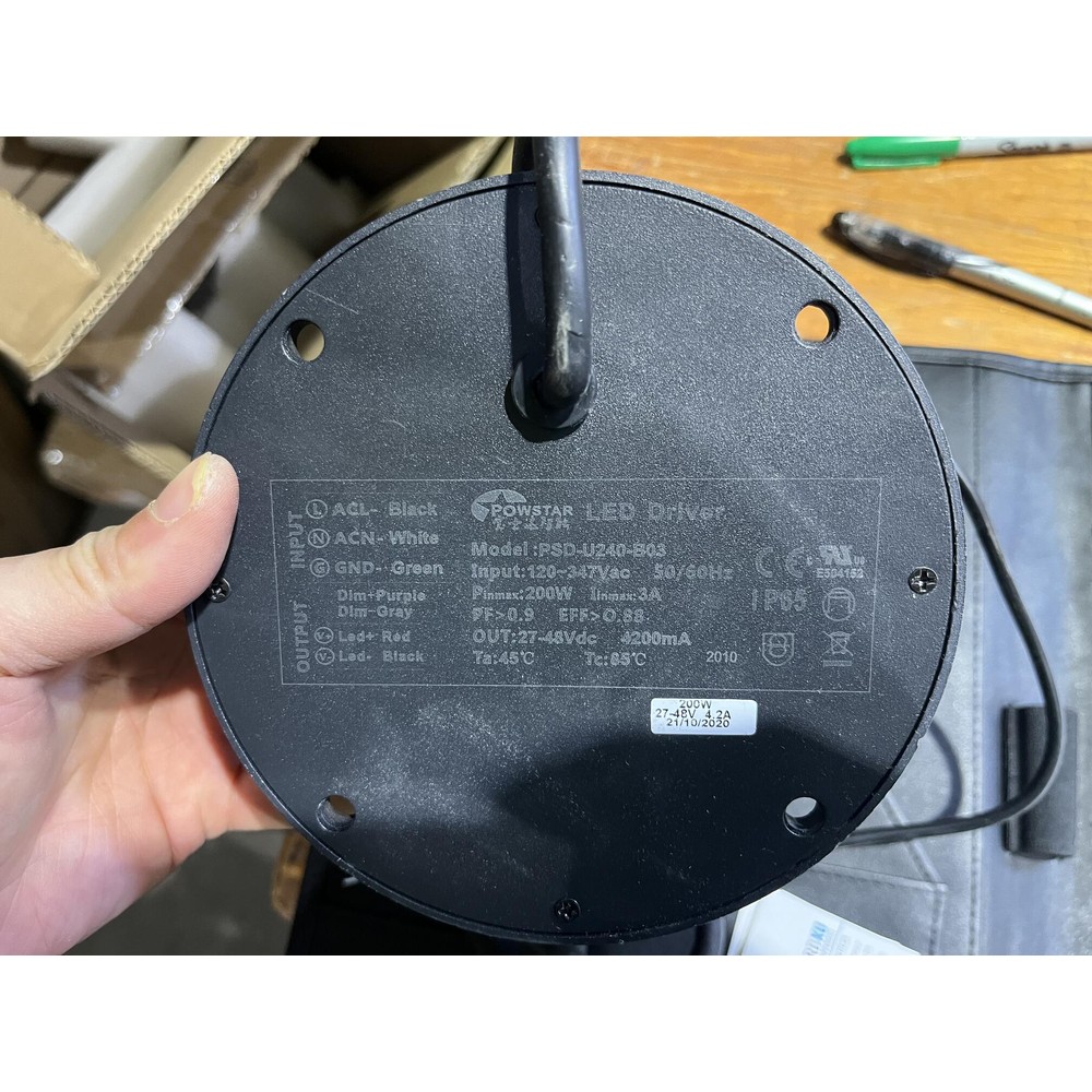 LED Driver Powerstar 120-347VAC 27-48VDC 200W 4.2A Dim. 0-10VDC IP65